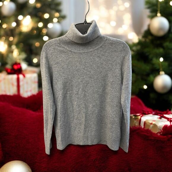 Quince Sweaters - Quince Cashmere Turtleneck Sweater Grey size m